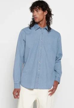 Best Camicia Slim Fit in Denim / Uomo Camicie