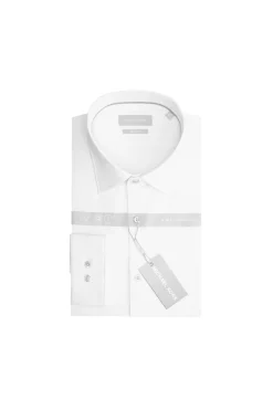 New Camicia Stretch Slim Fit in Tessuto Tecnico / Uomo Camicie