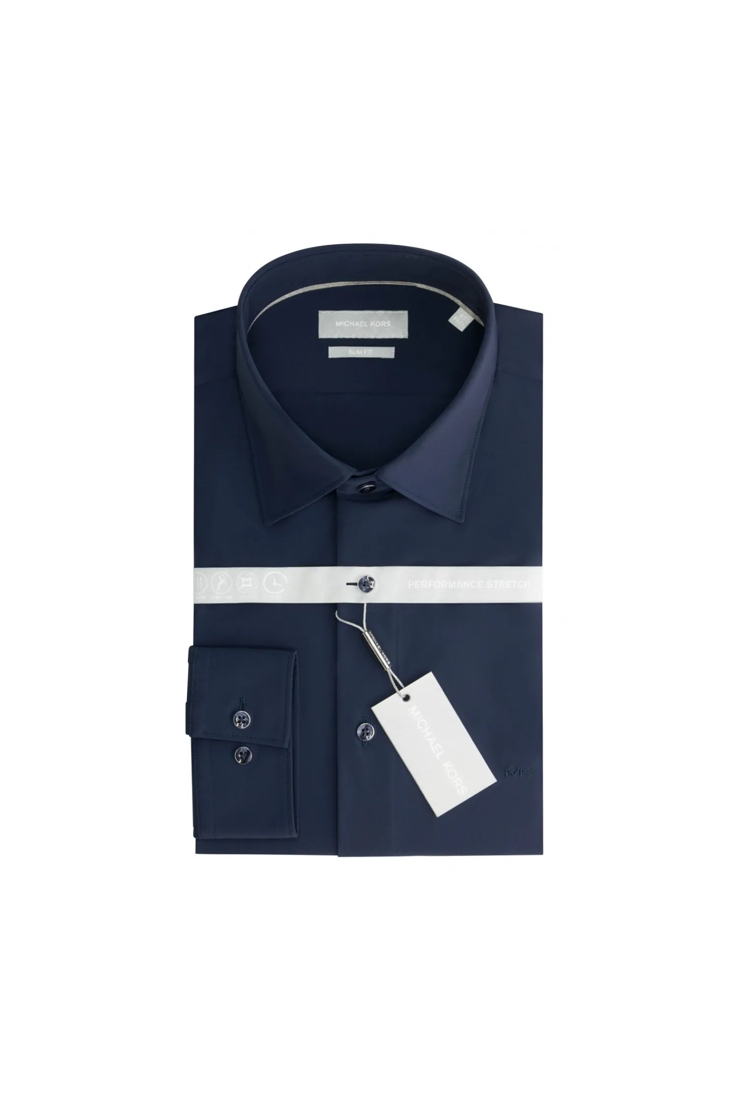 Sale Camicia Stretch Slim Fit in Tessuto Tecnico / Uomo Camicie