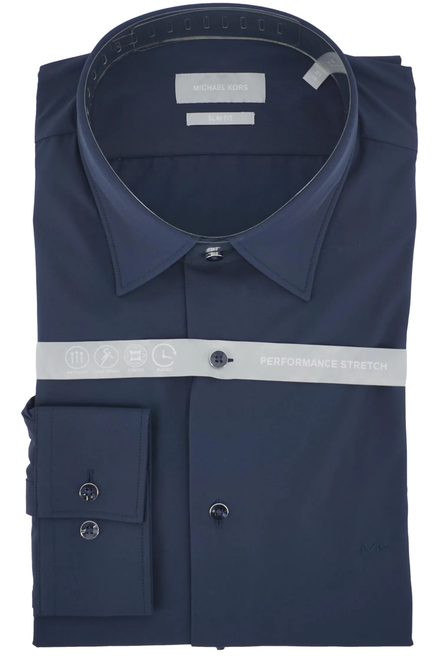 Discount Camicia Stretch Slim Fit in Tessuto Tecnico / Uomo Camicie