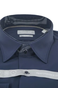 Discount Camicia Stretch Slim Fit in Tessuto Tecnico / Uomo Camicie