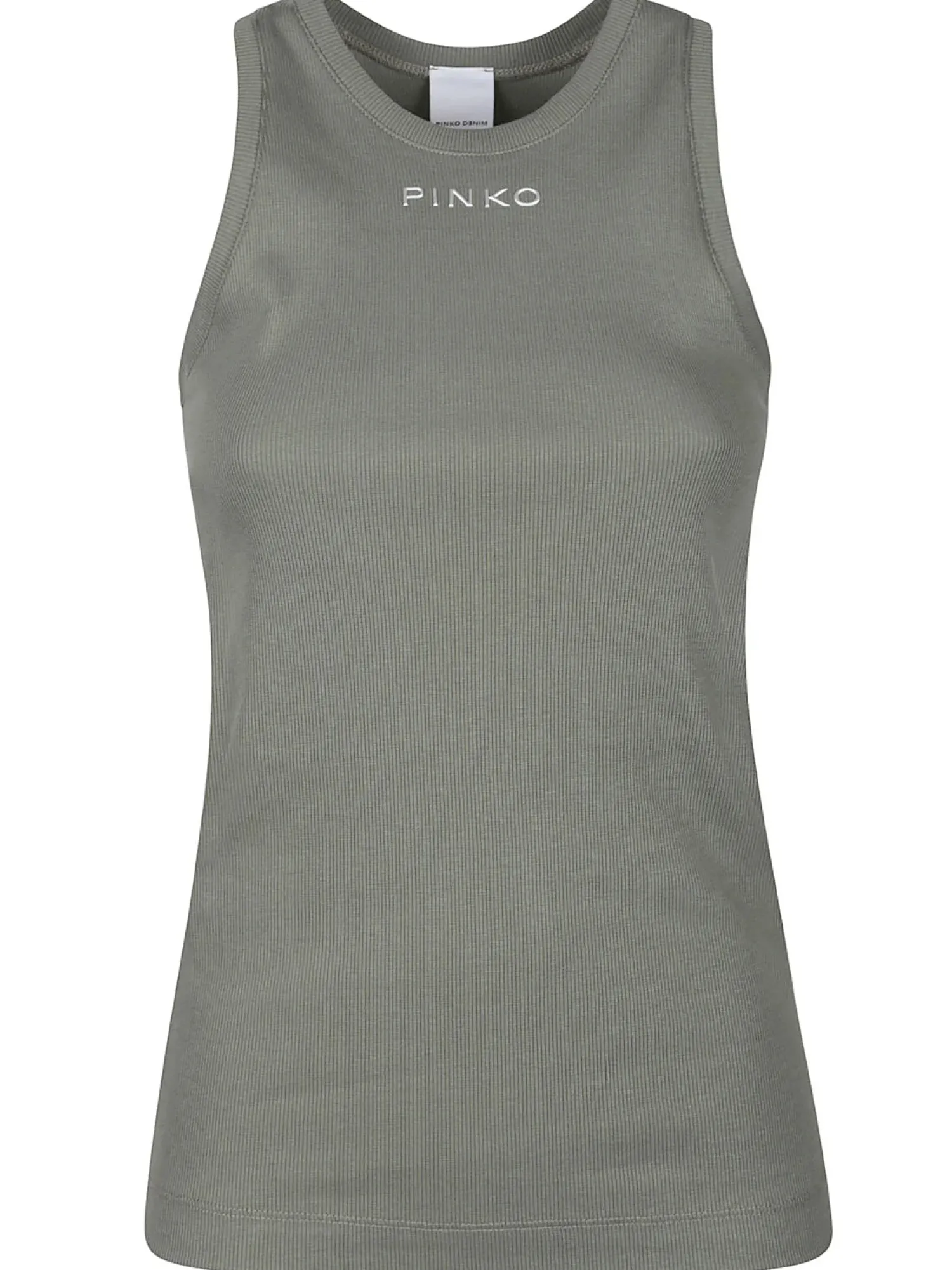Discount Canotta in Maglia a Costine con Logo / Donna Top