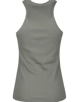 Discount Canotta in Maglia a Costine con Logo / Donna Top
