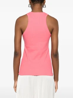 Discount Canotta in Maglia a Costine con Logo / Donna Top