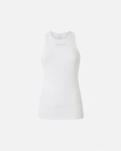 Best Canotta in Maglia a Costine con Logo / Donna Top