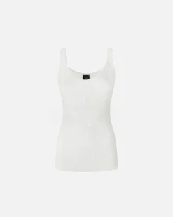 Outlet Canotta Leggera a Costine con Strappi / Donna Top