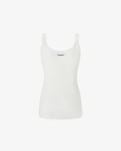 Outlet Canotta Leggera a Costine con Strappi / Donna Top