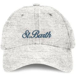Sale Cappello in Misto Lino con Logo / Uomo Cappelli