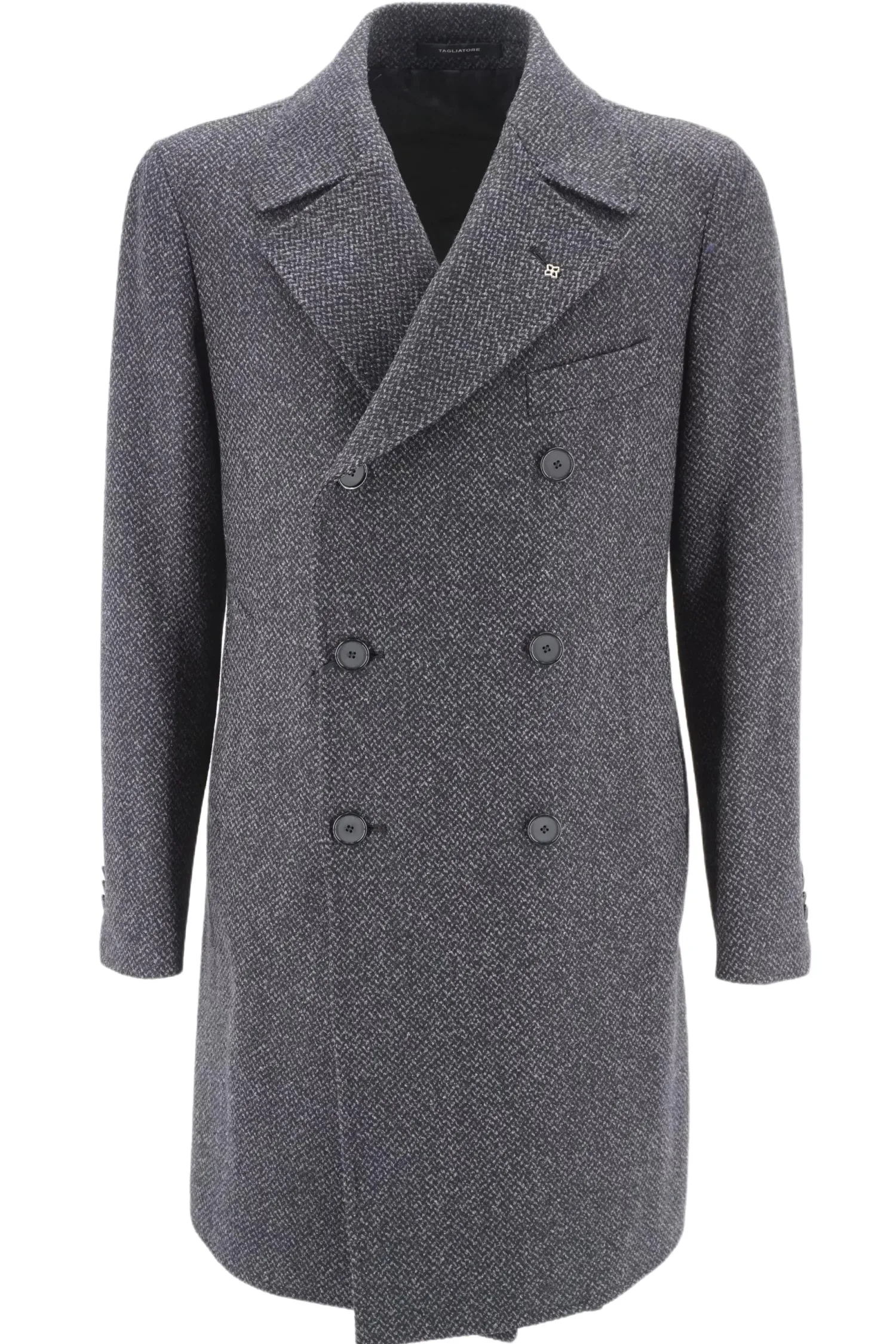 New Cappotto a Doppio Petto con Fantasia / Uomo Cappotti