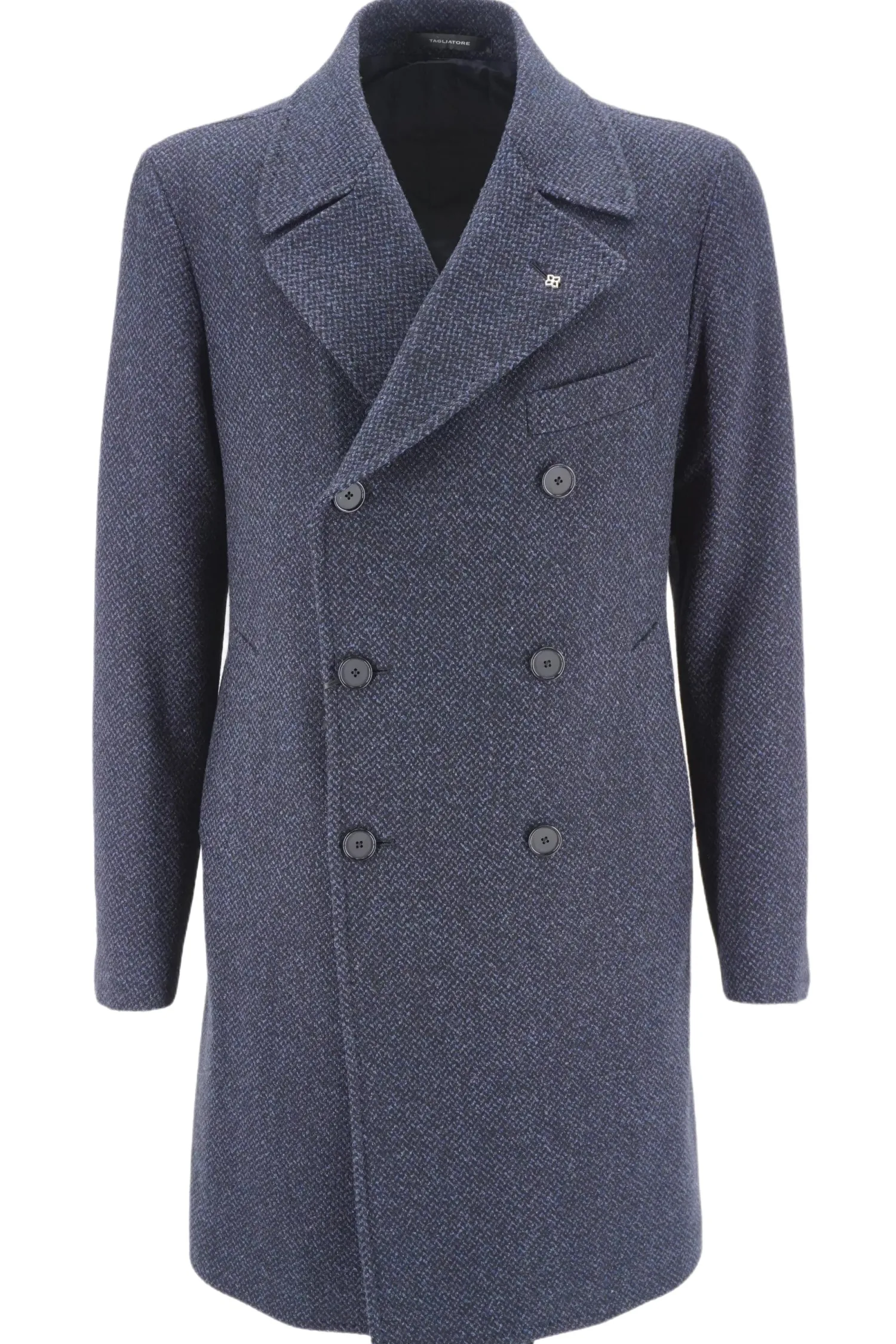 New Cappotto a Doppio Petto con Fantasia / Uomo Cappotti