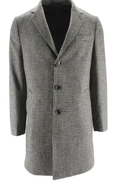 Hot Cappotto con Fantasia a Quadri / Uomo Cappotti