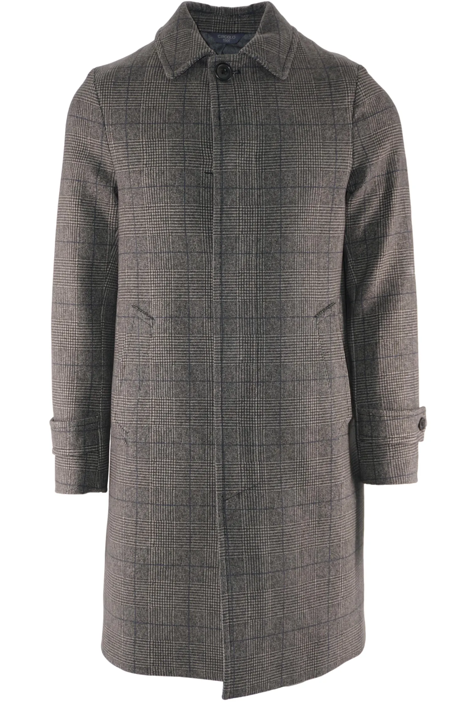 New Cappotto in Jersey Stampato / Marrone Uomo Cappotti