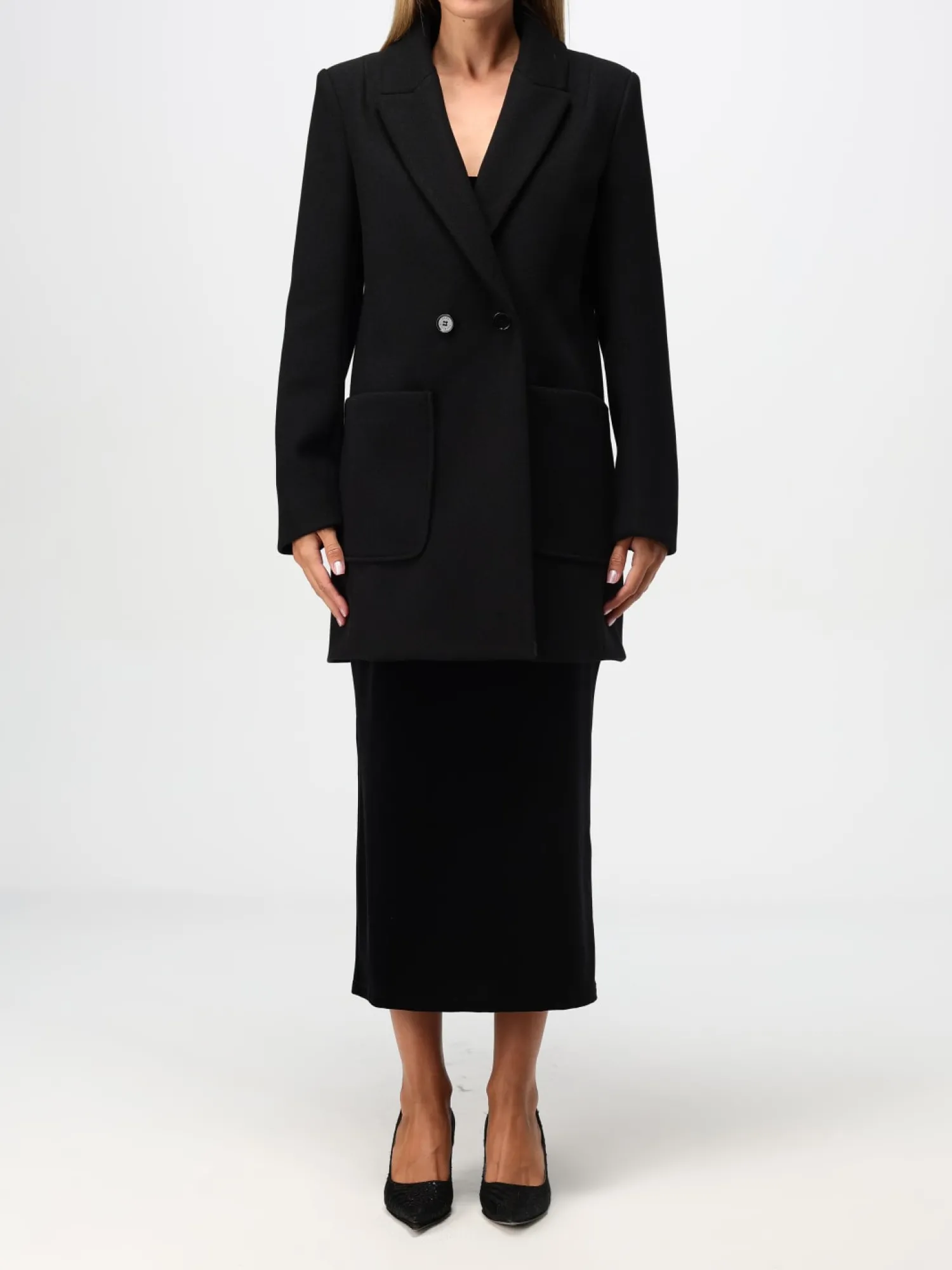 New Cappotto in Lana con Tasconi / Donna Cappotti
