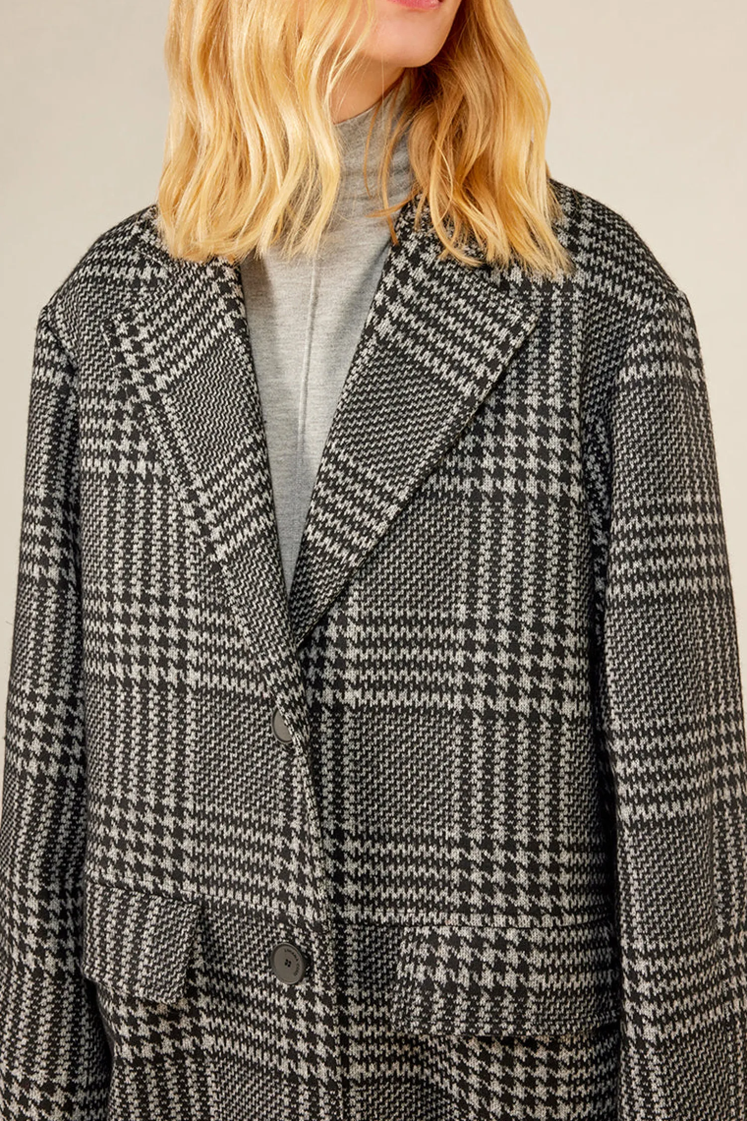Clearance Cappotto Monopetto a Fantasia / Donna Cappotti