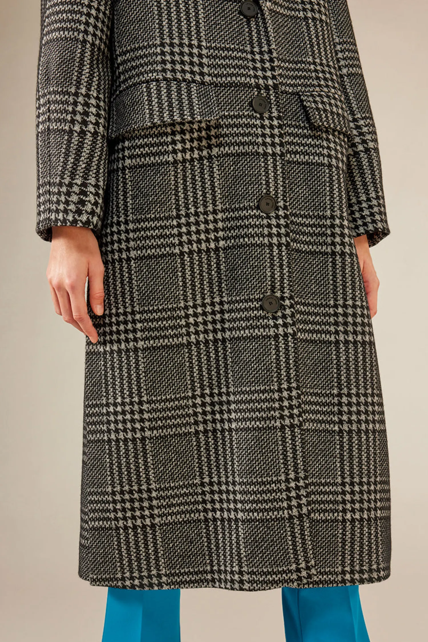 Clearance Cappotto Monopetto a Fantasia / Donna Cappotti