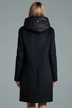 Outlet Cappotto Monopetto in Lana Tecnica / Donna Cappotti