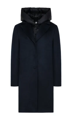 Outlet Cappotto Monopetto in Lana Tecnica / Donna Cappotti