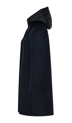 Outlet Cappotto Monopetto in Lana Tecnica / Donna Cappotti