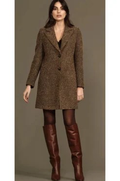 Outlet Cappotto Spigato Monopetto / Donna Cappotti