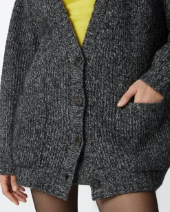 Online Cardigan a Coste con Scollo a V / Donna Maglieria