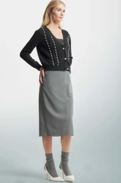 Cardigan con Decorazioni / Donna Maglieria