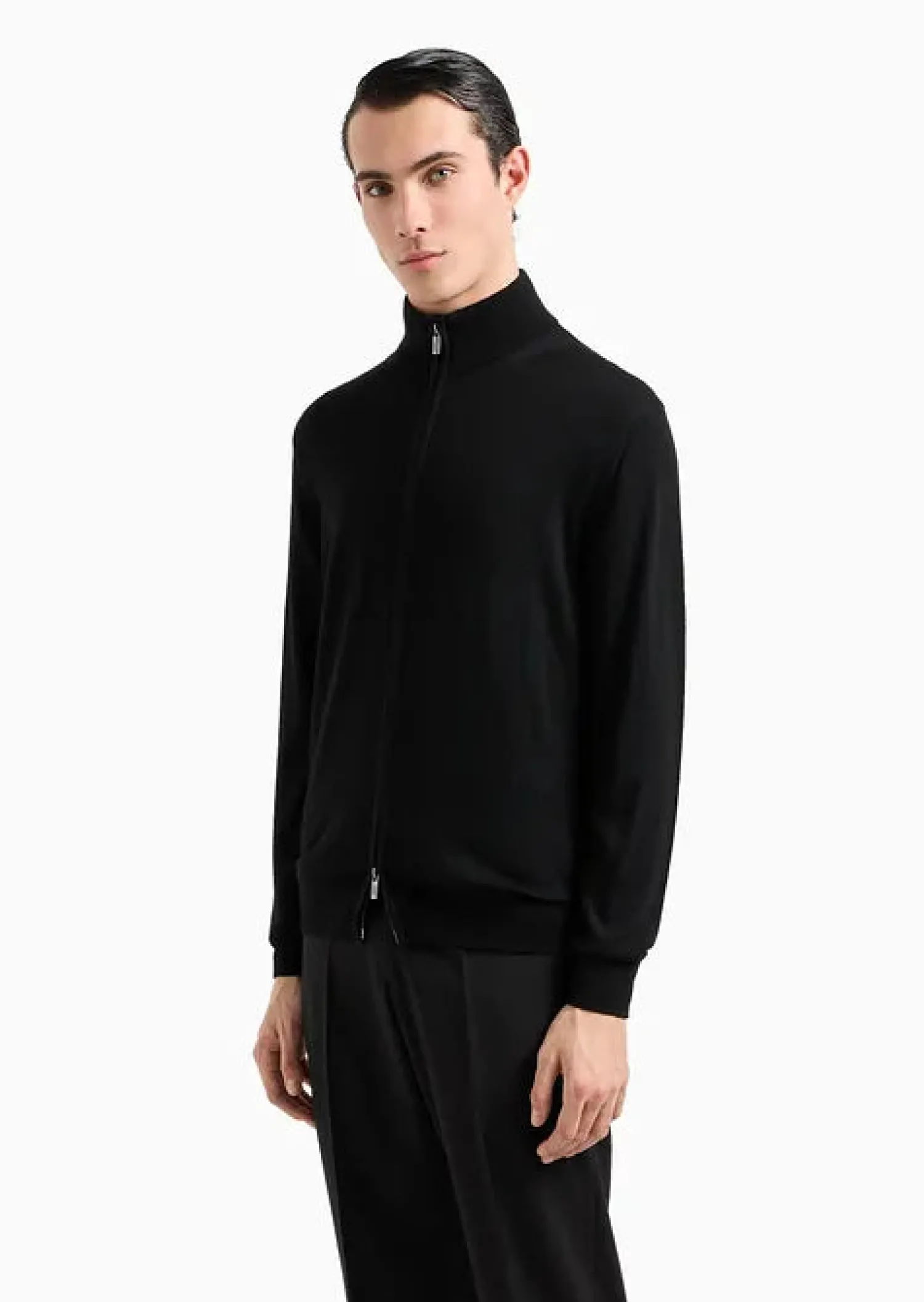 Outlet Cardigan Full Zip in Lana Vergine / Uomo Maglieria