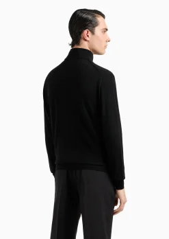 Outlet Cardigan Full Zip in Lana Vergine / Uomo Maglieria
