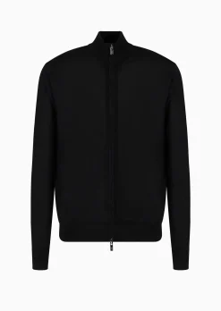Outlet Cardigan Full Zip in Lana Vergine / Uomo Maglieria