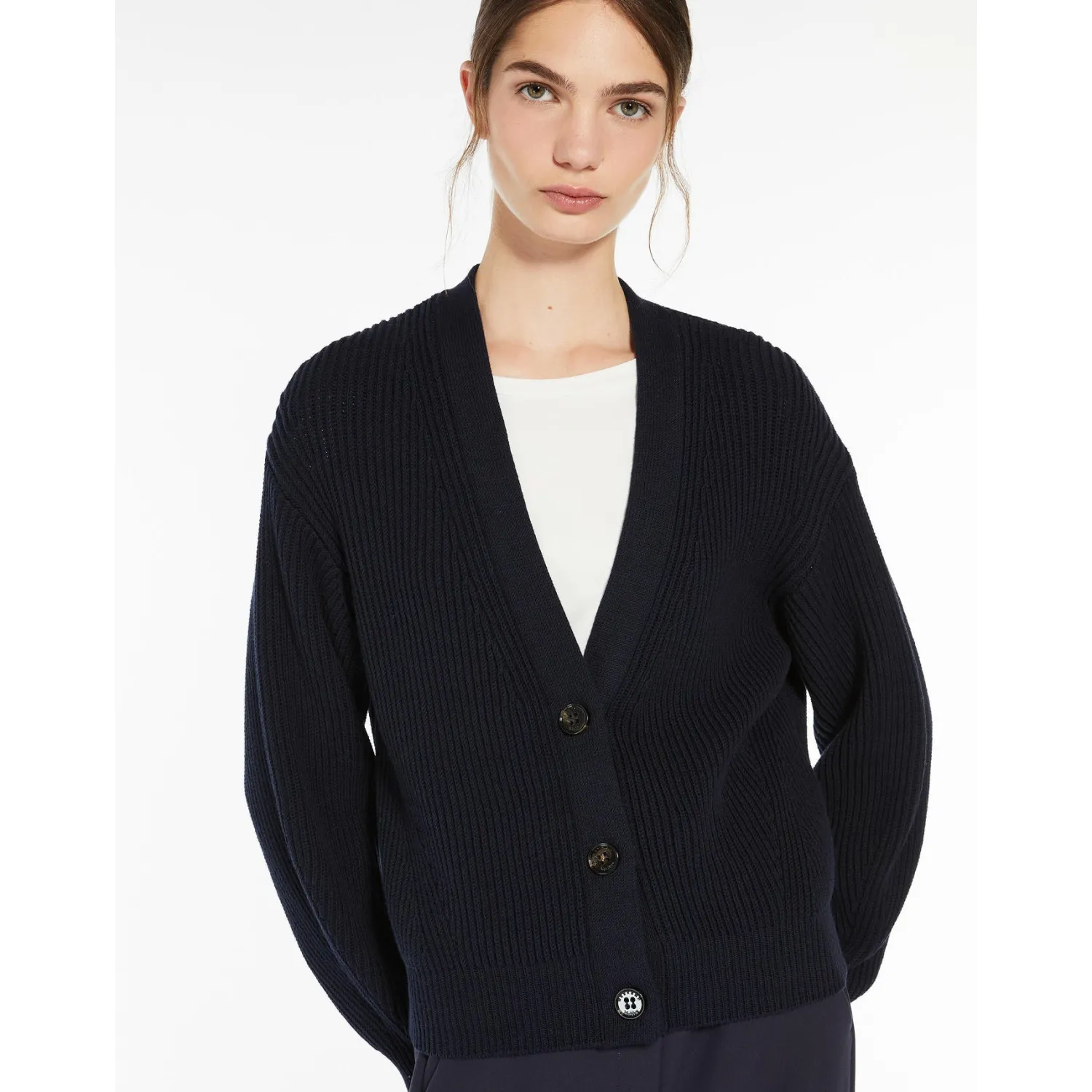 Clearance Cardigan in Cotone a Coste / Donna Maglieria