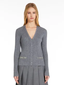 Cardigan in Lana a Coste / Donna Maglieria