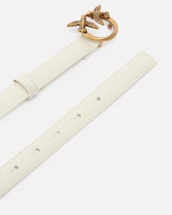 Online Cintura Sottile Love Birds in Pelle 2 cm / Donna Cinture