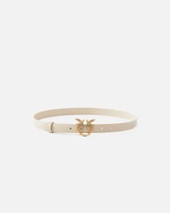 Online Cintura Sottile Love Birds in Pelle 2 cm / Donna Cinture