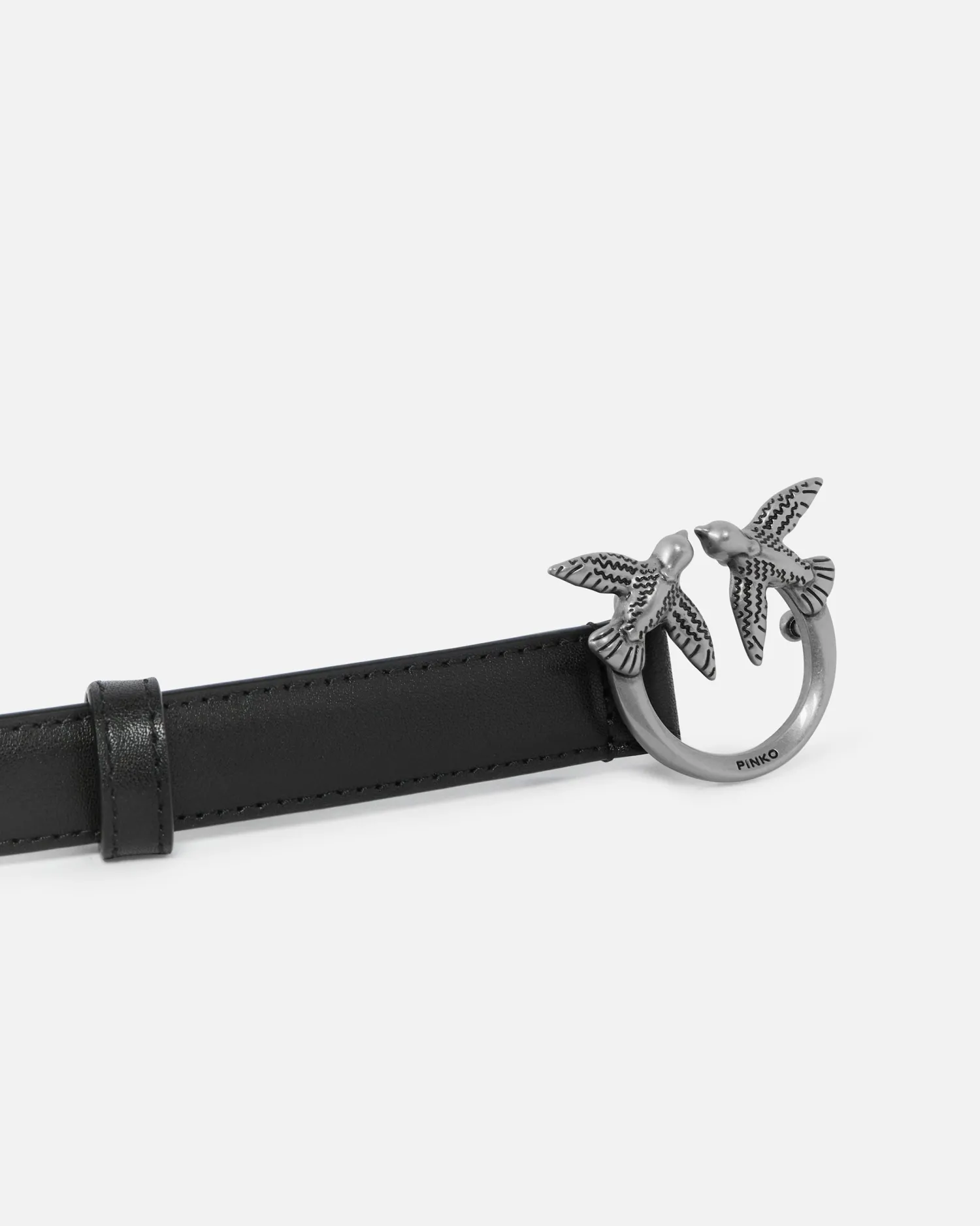 Discount Cintura Sottile Love Birds in Pelle 2 cm / Donna Cinture