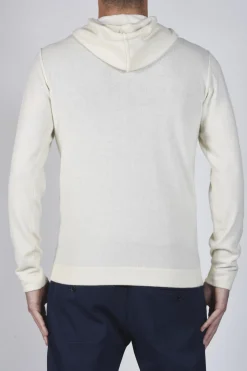 Felpa con cappuccio / Bianco Uomo Maglieria