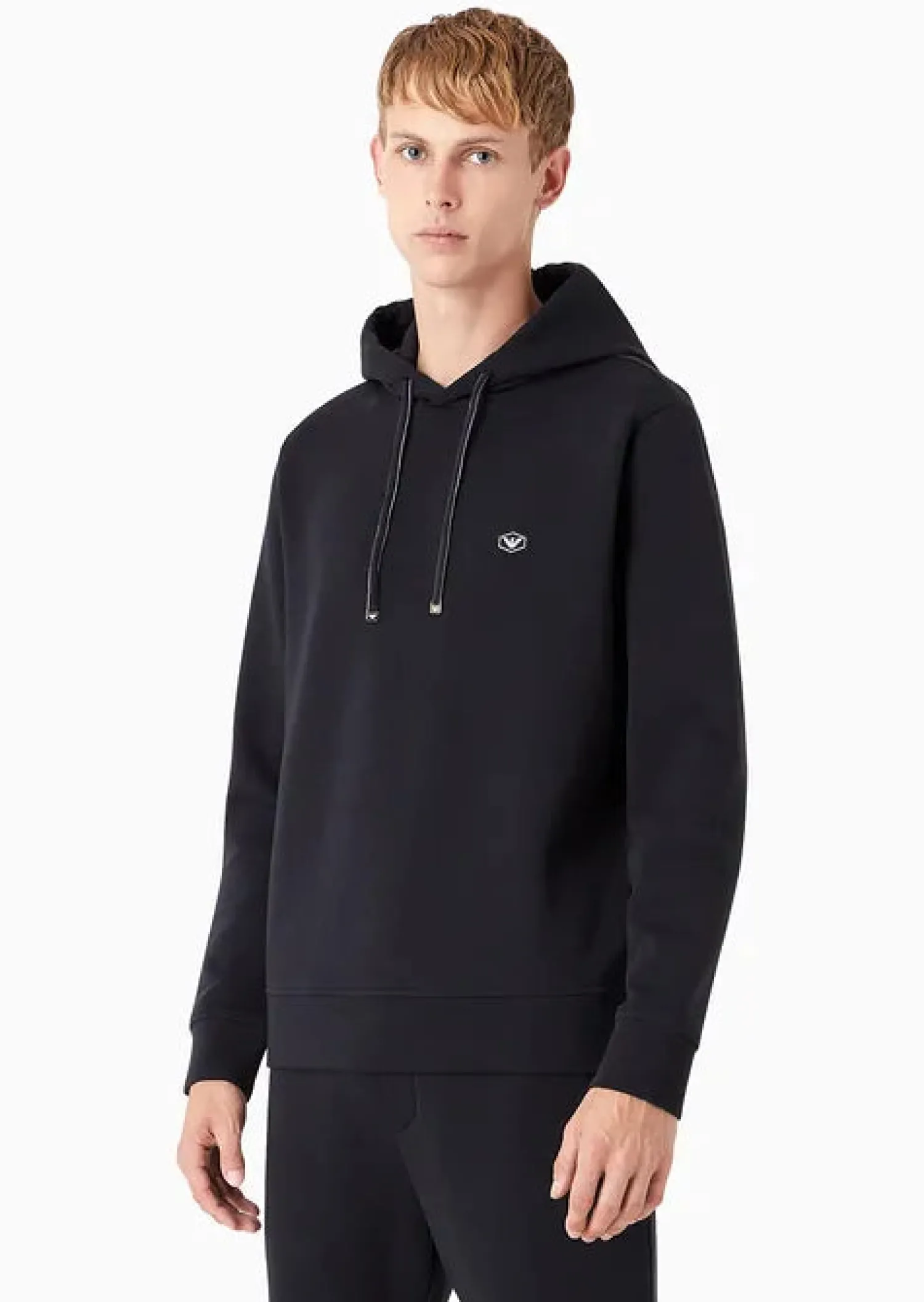 New Felpa con Cappuccio e Patch Logo / Uomo Felpe