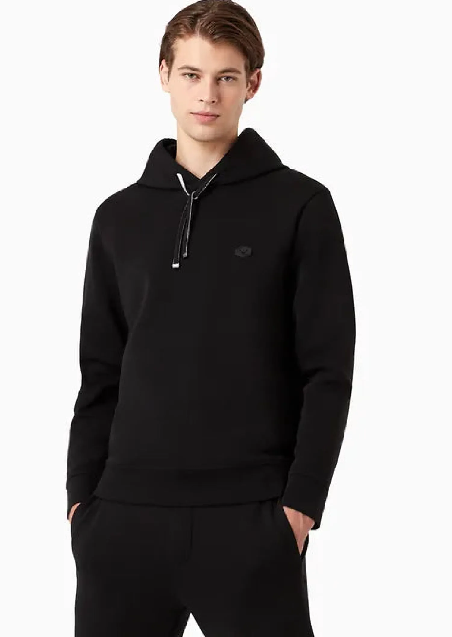 Sale Felpa con Cappuccio e Patch Logo / Uomo Felpe