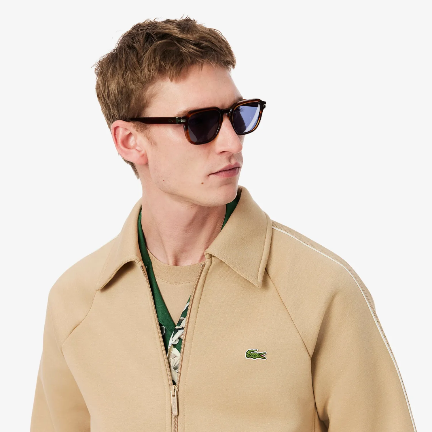 Discount Felpa con Zip e Righe in Mesh / Uomo Felpe