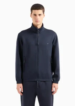 Online Felpa Full Zip in Double Jersey / Uomo Felpe