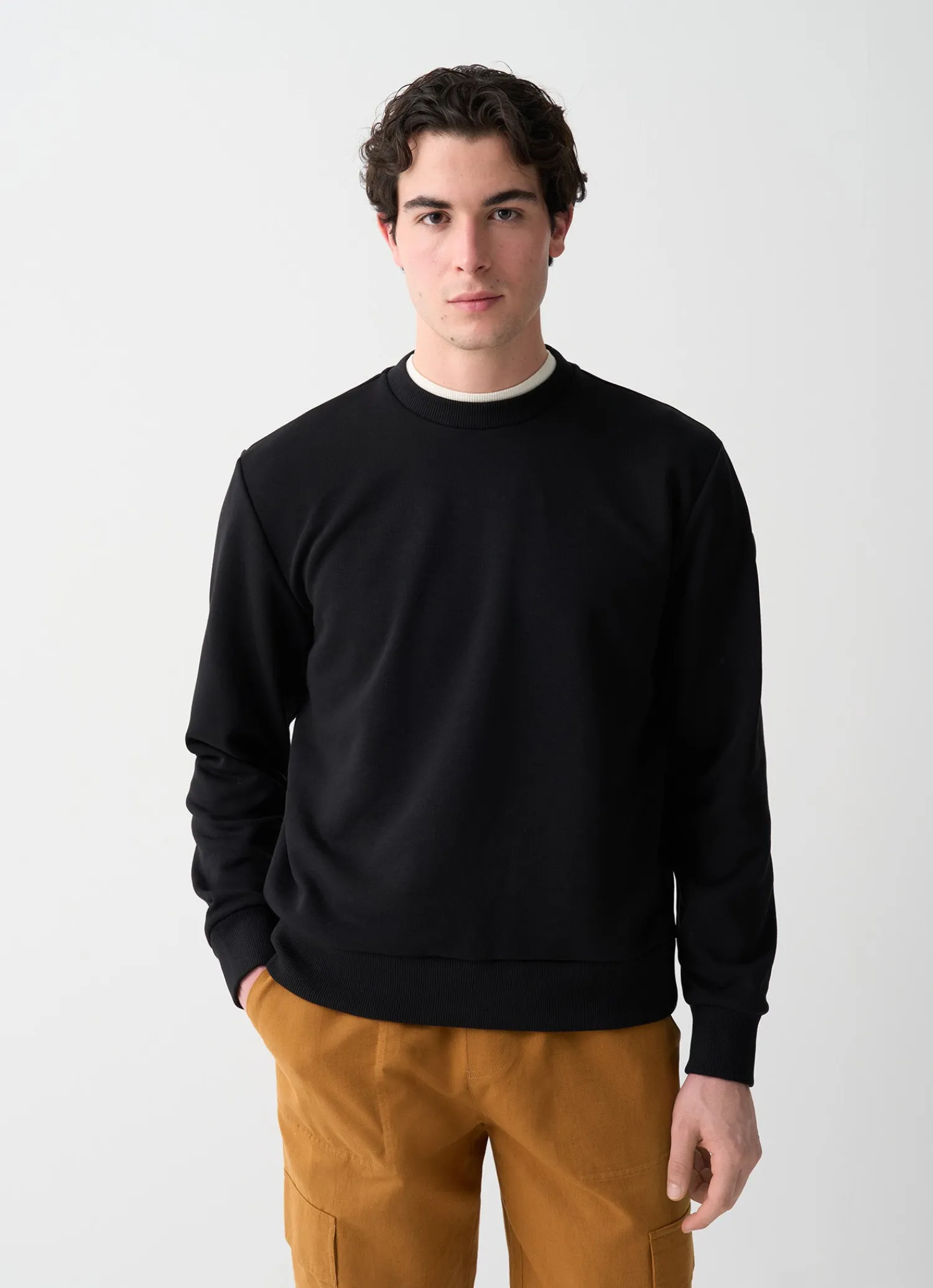 Hot Felpa Girocollo con Logo / Uomo Felpe