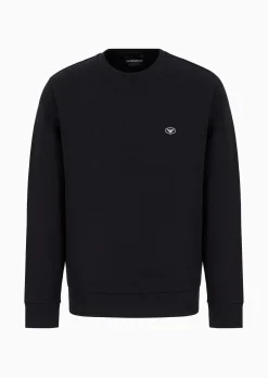 Sale Felpa Girocollo con Micro Patch Logo / Uomo Felpe