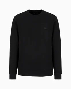 Discount Felpa Girocollo con Micro Patch Logo / Uomo Felpe