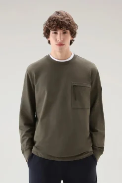 Online Felpa Girocollo in Cotone / Uomo Felpe