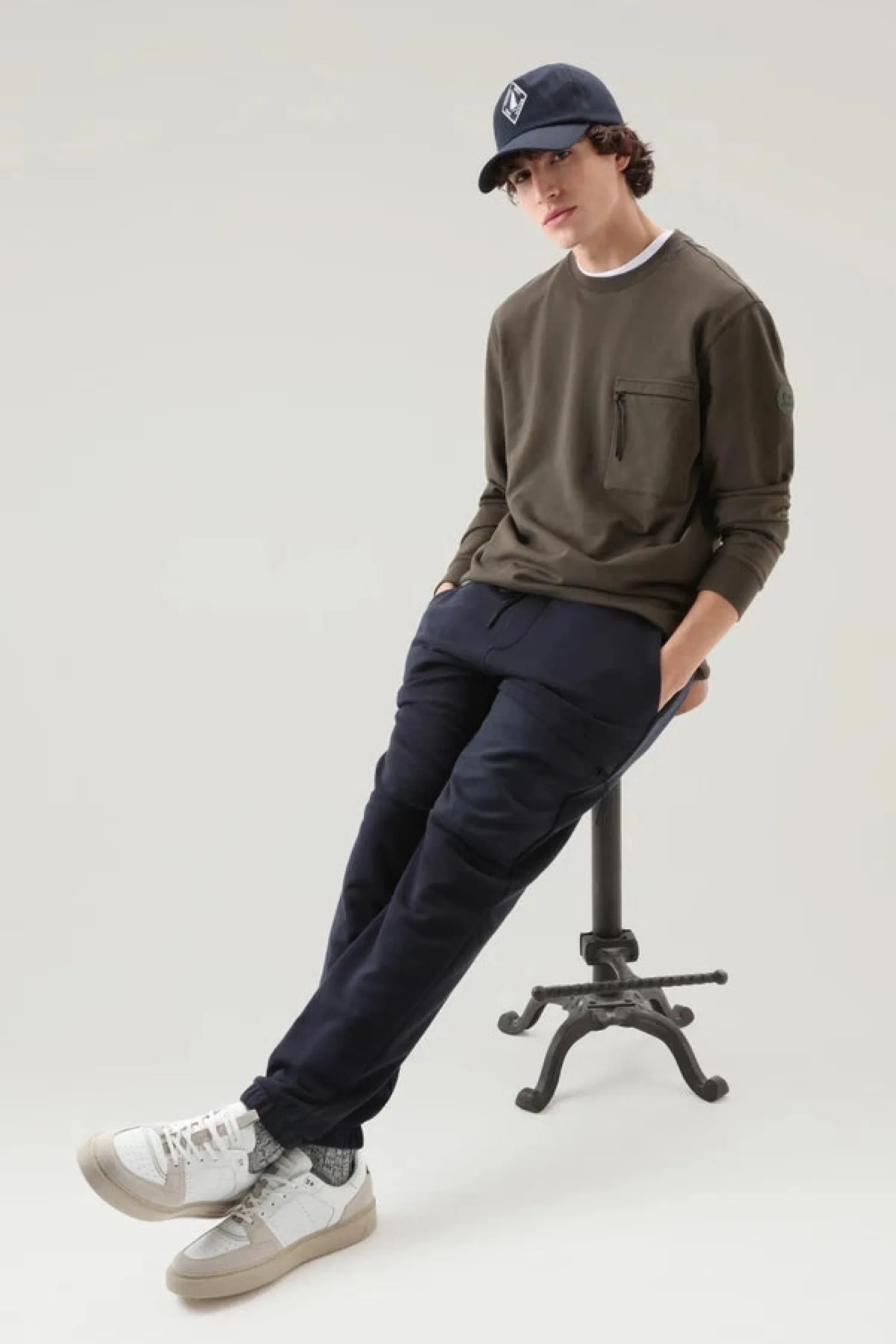 Online Felpa Girocollo in Cotone / Uomo Felpe