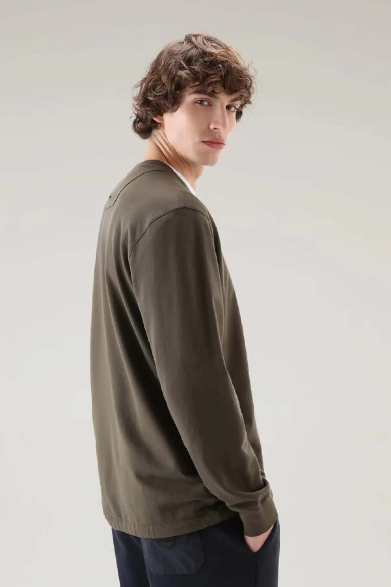 Online Felpa Girocollo in Cotone / Uomo Felpe