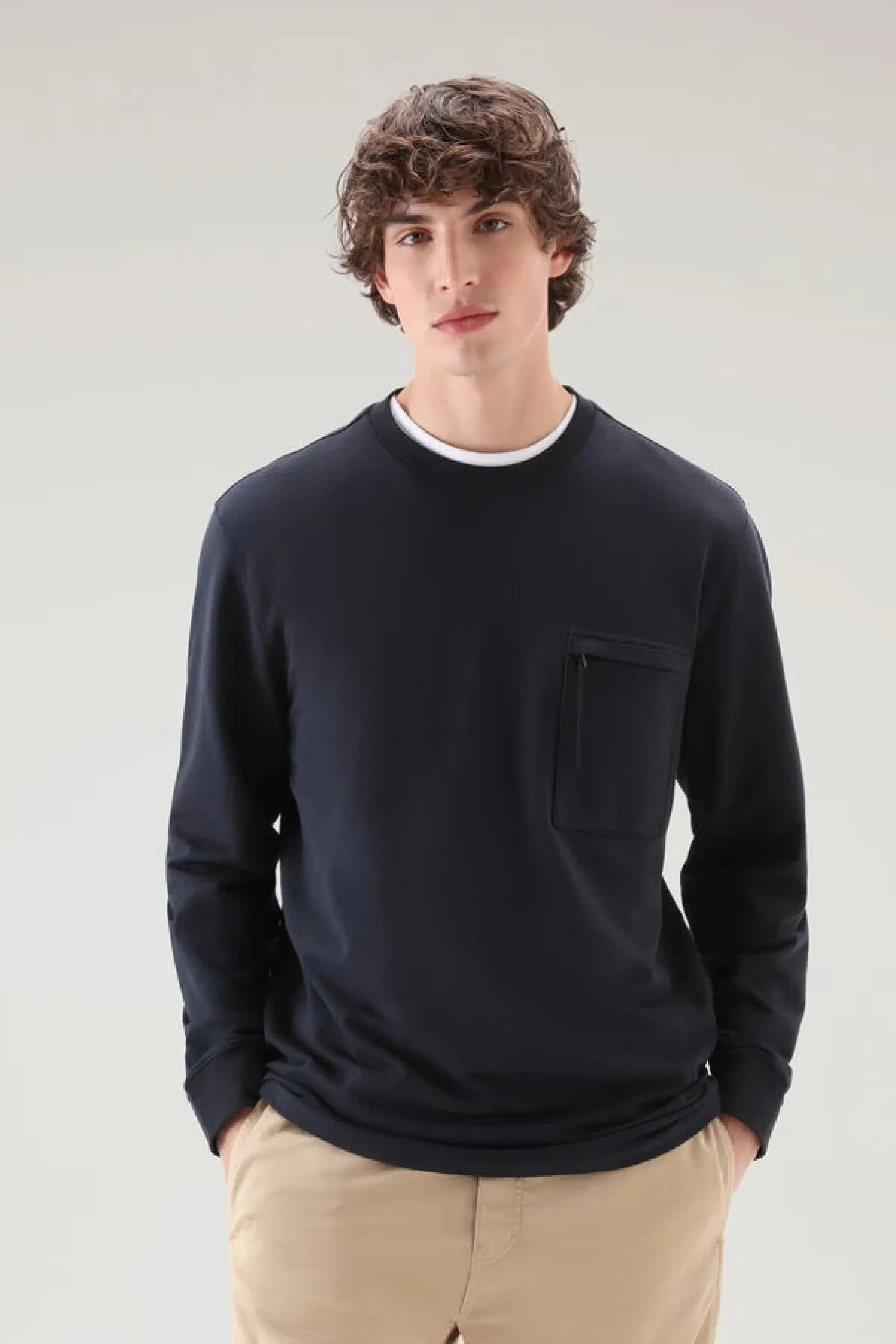 Hot Felpa Girocollo in Cotone / Uomo Felpe