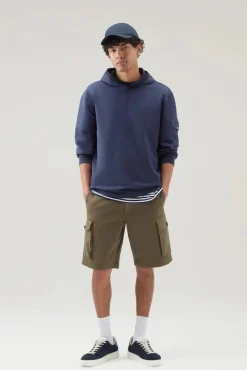 Clearance Felpa in Puro Cotone con Cappuccio / Uomo Felpe