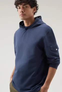 Clearance Felpa in Puro Cotone con Cappuccio / Uomo Felpe