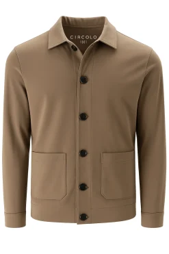 Online Giacca Camicia con Chiusura Bottoni / Uomo Giubbotti