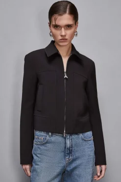 New Giacca Cropped con Zip / Donna Giubbini