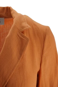 New Giacca in Lino con Fusciacca / Arancione Donna Giacche